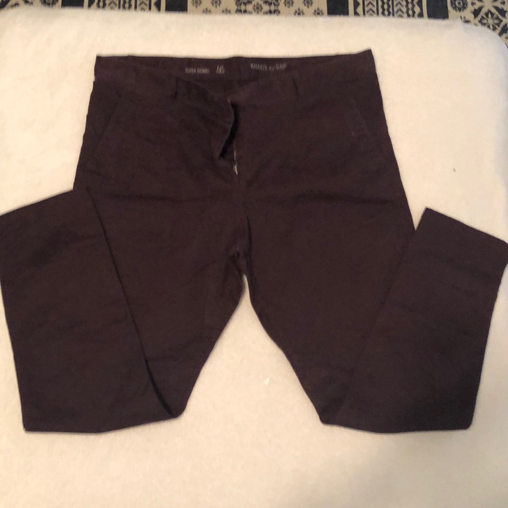 Gap Size 18 Skinny Burgundy Khakis